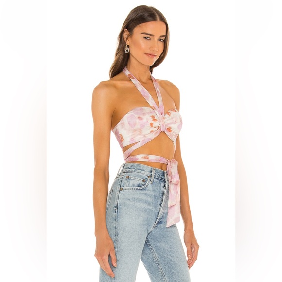 Revolve X House of Harlow 1960 Tammy Top With Watercolor Floral Print - Picture 2 of 7